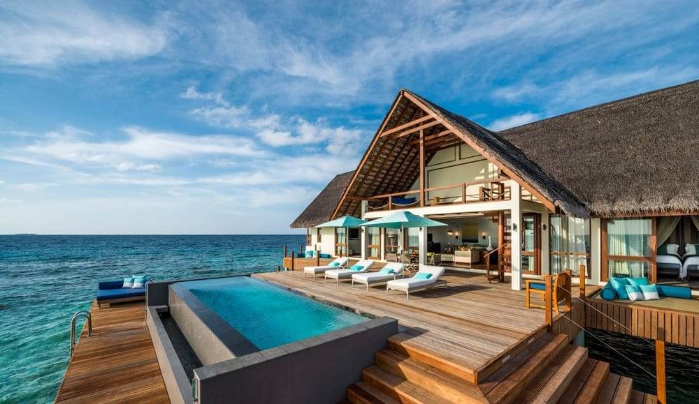 overwater villa at Four Seasons Landaa Giraavaru, Maldives